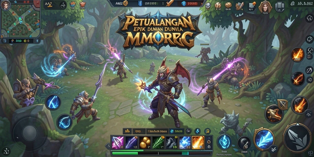 Gameplay seru dan grafis menawan dalam AA62 MMORPG.