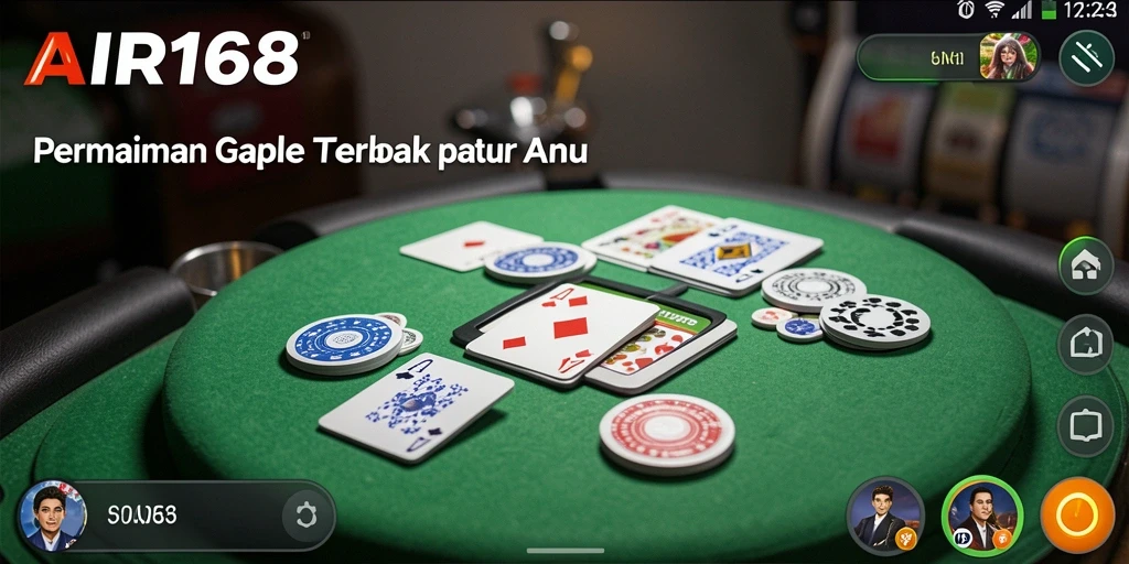 Screenshot gameplay AIR168 yang seru dan penuh tantangan Gaple.