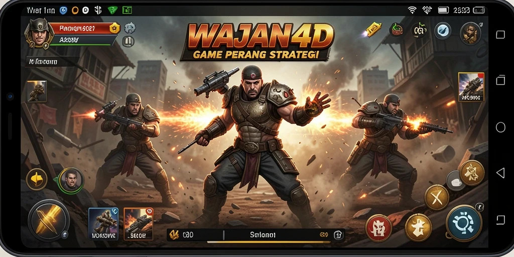 Tampilan gameplay menegangkan dari WAJAN4D dengan strategi tim yang kompleks.